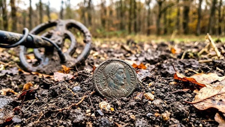 Il pensait avoir trouve 15 pieces romaines son detecteur revele un tresor de 934 monnaies enfouies